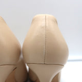 Manolo Blahnik Para Pumps Nude Leather Size 38.5 Pointed Toe Heels
