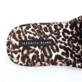Veronica Beard Slipper Sandals Gillian White/Espresso Leopard Print Size 8 NEW