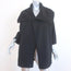 Vince Ribbed Collar Draped Jacket Black Wool Size Small
