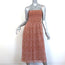 Joie Midi Dress Ambroise Copper Smocked Printed Silk Size Extra Small