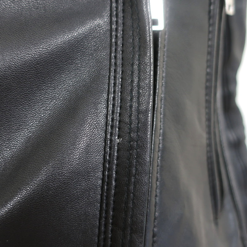 IRO Tara Leather Biker Jacket Black Size 38 Side-Zip Moto Jacket
