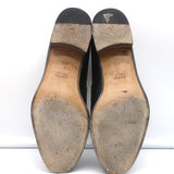 Gucci Paride GG Tassel Loafers Black Leather Size 37.5