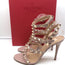 Valentino Rockstud 105 Ankle Strap Caged Sandals Poudre Leather Size 38.5 NEW