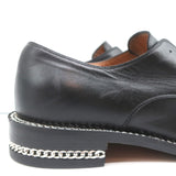 Givenchy Chain-Wrapped Derby Oxfords Black Leather Size 37 Laceless Loafers