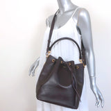 Saint Laurent Emmanuelle Large Bucket Bag Burgundy Leather Crossbody