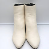 Dolce Vita Coltyn Ankle Boots Cream Leather Size 7.5 Pointed Toe Booties