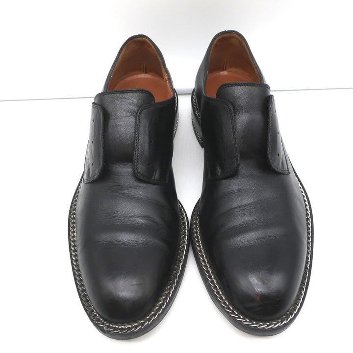 Givenchy Chain-Wrapped Derby Oxfords Black Leather Size 37 Laceless Loafers