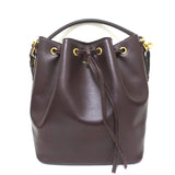 Saint Laurent Emmanuelle Large Bucket Bag Burgundy Leather Crossbody