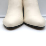 Dolce Vita Coltyn Ankle Boots Cream Leather Size 7.5 Pointed Toe Booties