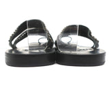 Ancient Greek Sandals Niki Chains Slide Sandals Black Leather Size 37