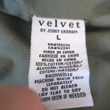 Velvet by Jenny Graham Melrose Jacket Army Green Cotton Twill Size Large NEW