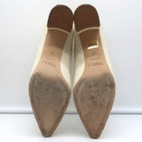 Theory Booties Cream Leather Size 37 Pointed Toe Ankle Boots