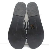 Ancient Greek Sandals Niki Chains Slide Sandals Black Leather Size 37