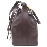 Saint Laurent Emmanuelle Large Bucket Bag Burgundy Leather Crossbody