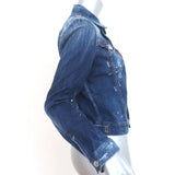 Dsquared2 Paint Splatter Jean Jacket Indigo Stretch Denim Size 46