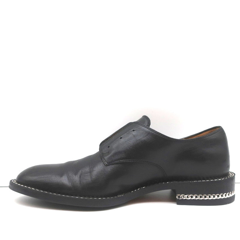 Givenchy Chain-Wrapped Derby Oxfords Black Leather Size 37 Laceless Loafers