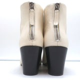 Dolce Vita Coltyn Ankle Boots Cream Leather Size 7.5 Pointed Toe Booties