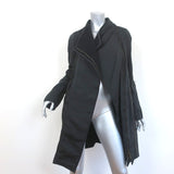 Kaufman Franco Multi-Zipper Coat Black Leather-Paneled Polyester Size 8 NEW