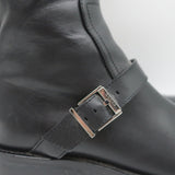 Gucci Mid-Calf Motorcycle Boots Black Leather Size 6