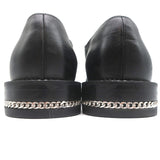 Givenchy Chain-Wrapped Derby Oxfords Black Leather Size 37 Laceless Loafers