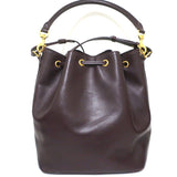 Saint Laurent Emmanuelle Large Bucket Bag Burgundy Leather Crossbody