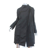 Kaufman Franco Multi-Zipper Coat Black Leather-Paneled Polyester Size 8 NEW