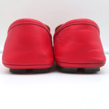 Gucci GG Marmont Web Driver Loafers Red Leather Size 38.5