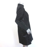 Kaufman Franco Multi-Zipper Coat Black Leather-Paneled Polyester Size 8 NEW