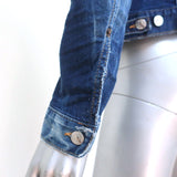 Dsquared2 Paint Splatter Jean Jacket Indigo Stretch Denim Size 46