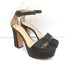 Gianvito Rossi Coco Platform Sandals Dark Brown Satin Size 36.5 Ankle Strap Heel