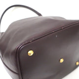 Saint Laurent Emmanuelle Large Bucket Bag Burgundy Leather Crossbody