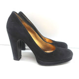 Miu Miu Platform Pumps Black Suede Size 36.5