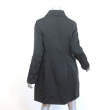 Kaufman Franco Multi-Zipper Coat Black Leather-Paneled Polyester Size 8 NEW