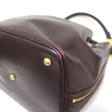 Saint Laurent Emmanuelle Large Bucket Bag Burgundy Leather Crossbody