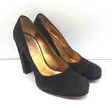 Miu Miu Platform Pumps Black Suede Size 36.5