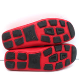 Gucci GG Marmont Web Driver Loafers Red Leather Size 38.5