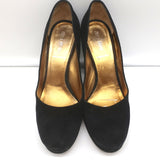 Miu Miu Platform Pumps Black Suede Size 36.5