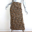 Diane von Furstenberg Midi Skirt Brown Leopard Print Stretch Crepe Size 4
