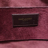 Saint Laurent Emmanuelle Large Bucket Bag Burgundy Leather Crossbody
