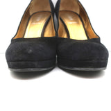 Miu Miu Platform Pumps Black Suede Size 36.5