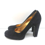 Miu Miu Platform Pumps Black Suede Size 36.5