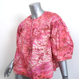 Ulla Johnson Puff Sleeve Top Lolana Camellia Floral Print Cotton Size 4 NEW