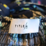 Title A Halter Dress Navy Bird Print Cotton Size Extra Small