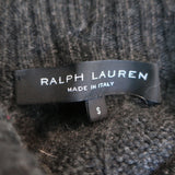 Ralph Lauren Black Label Cashmere Cable Knit Sweater Charcoal Size Small