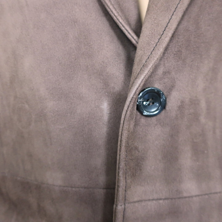 Malo Suede Blazer Brown Size 52 Two-Button Jacket