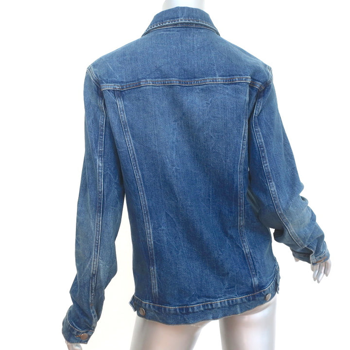 FRAME Jean Jacket Snomass Blue Stretch Denim Size Medium NEW