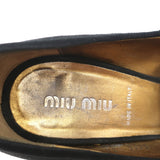Miu Miu Platform Pumps Black Suede Size 36.5
