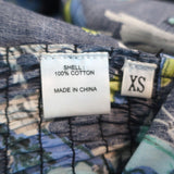 Title A Halter Dress Navy Bird Print Cotton Size Extra Small