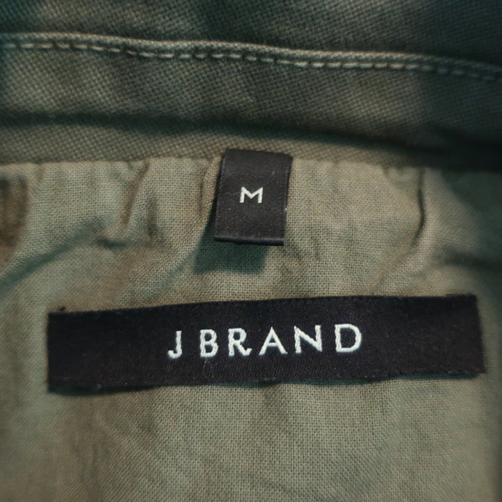 J Brand Arden Military Vest Jungle Green Stretch Cotton Size Medium