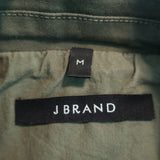 J Brand Arden Military Vest Jungle Green Stretch Cotton Size Medium